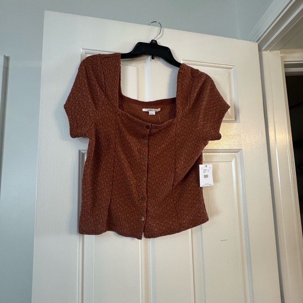 O'Neill Women's Rust Button-Down Shirt